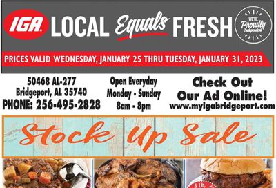 IGA (50) Weekly Ad Flyer Specials January 25 to January 31, 2023