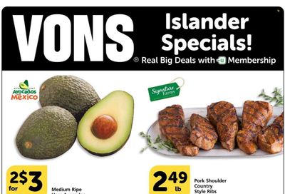 Vons (CA) Weekly Ad Flyer Specials January 25 to January 31, 2023