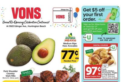 Vons (CA) Weekly Ad Flyer Specials January 25 to January 31, 2023