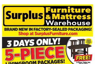 Surplus Furniture & Mattress Warehouse (Winnipeg) Flyer January 30 to February 5