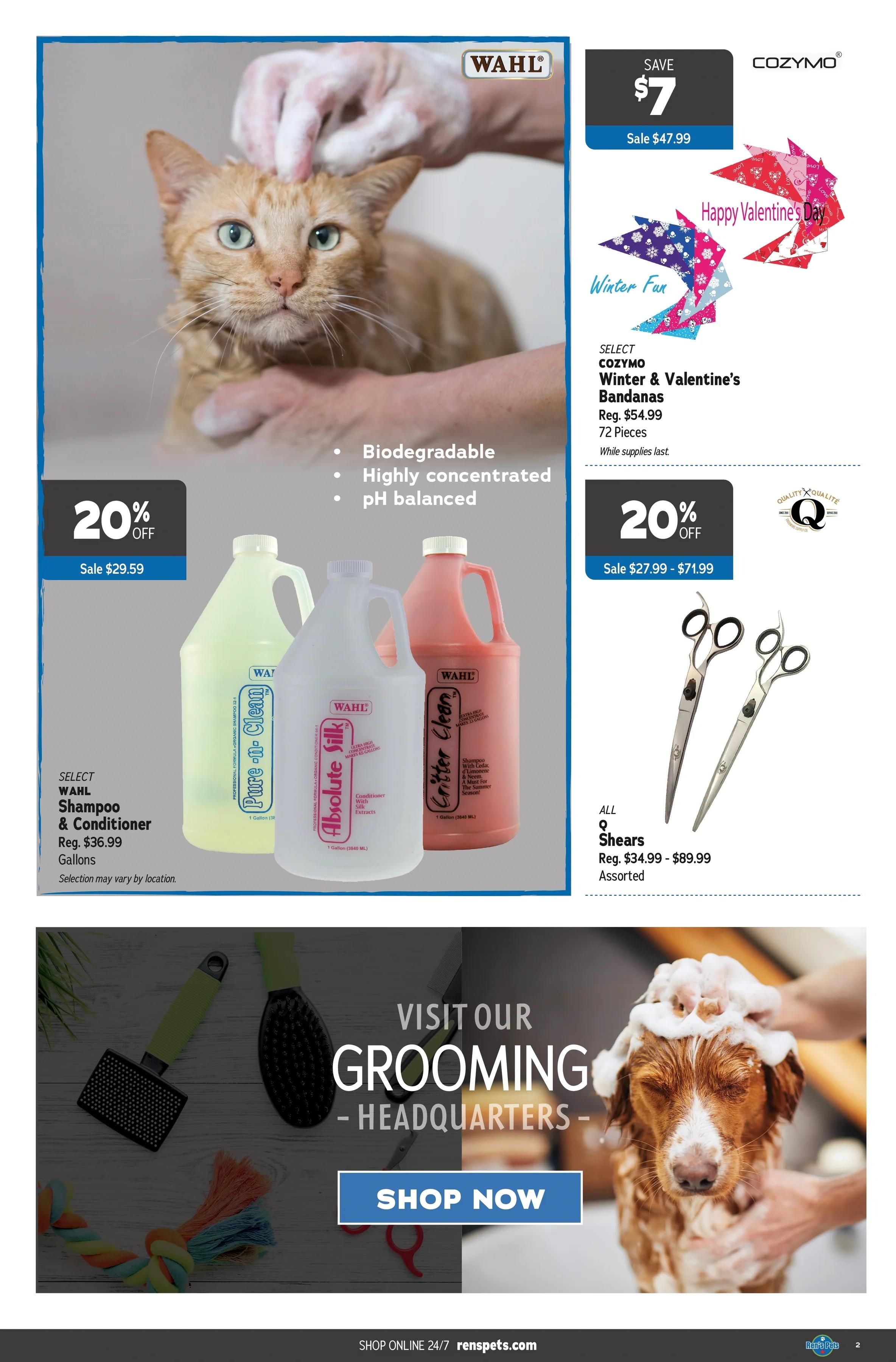 Ren's Pets Grooming Sale Flyer January 30 to February 12