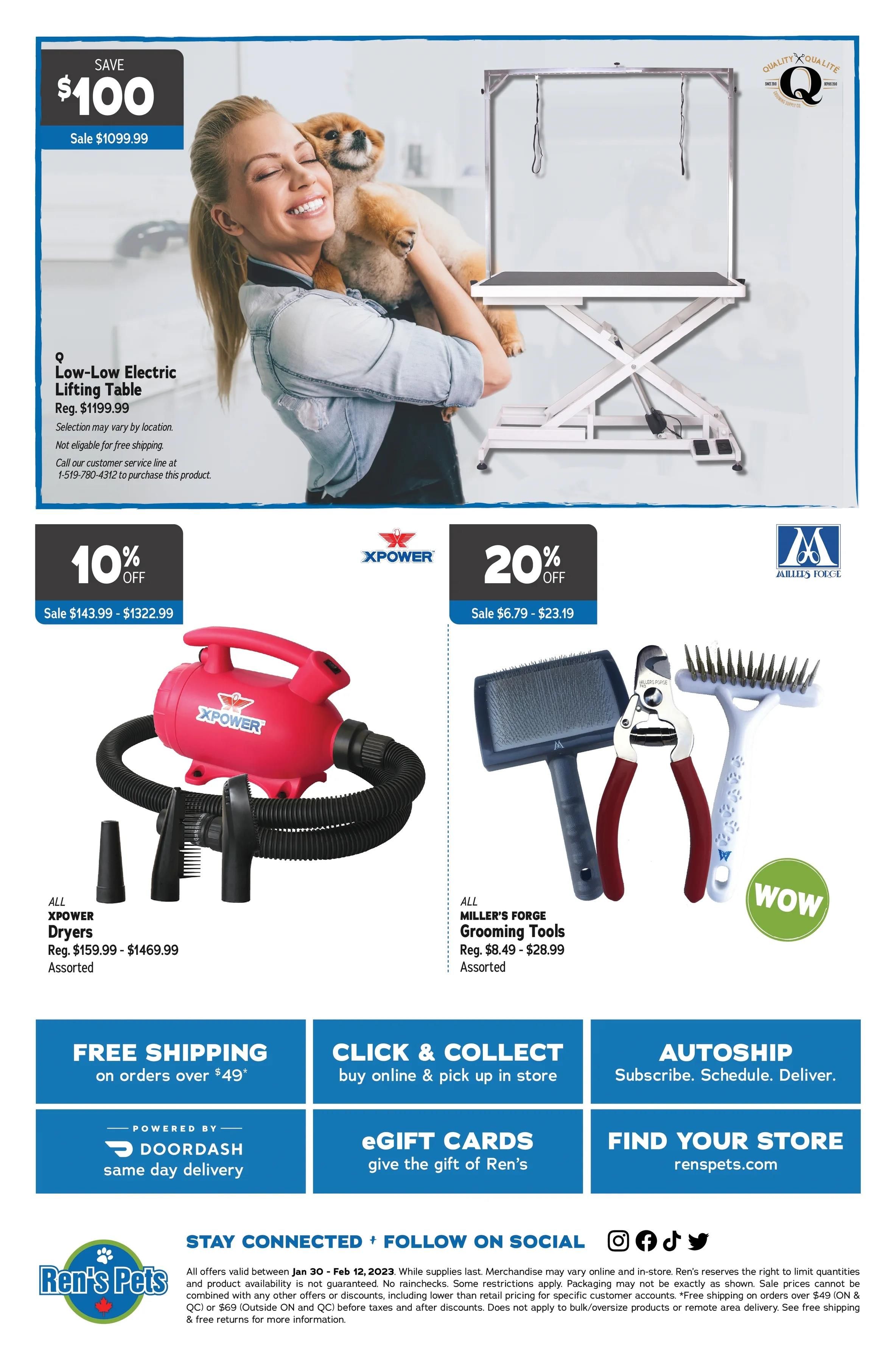 Ren's Pets Grooming Sale Flyer January 30 to February 12