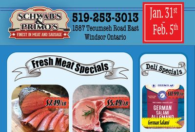 Schwab's & Primo's Flyer January 31 to February 5