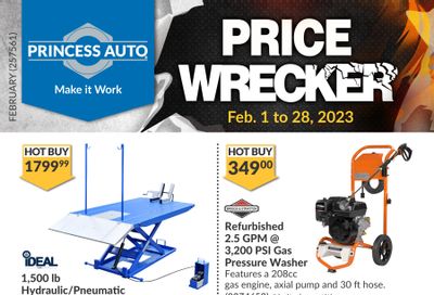 Princess Auto Price Wrecker Flyer February 1 to 28