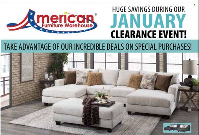 American Furniture Warehouse (AZ, CO, TX) Weekly Ad Flyer Specials January 29 to February 4, 2023