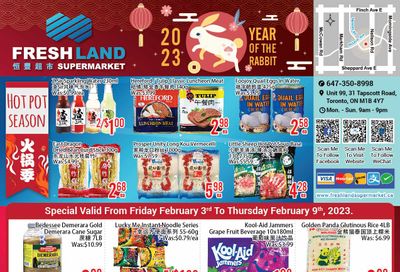 FreshLand Supermarket Flyer February 3 to 9