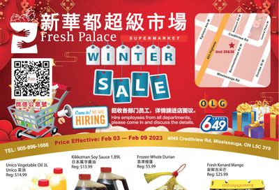 Fresh Palace Supermarket Flyer February 3 to 9