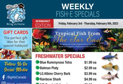 Big Al's (Newmarket) Weekly Specials February 3 to 9