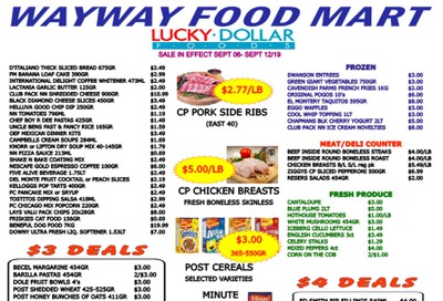 WayWay Food Mart Flyer September 6 to 12