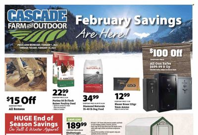 Cascade Farm And Outdoor (OR, WA) Weekly Ad Flyer Specials February 1 to February 14, 2023