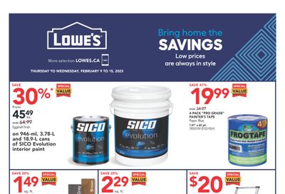 Lowe's (West) Flyer February 9 to 15