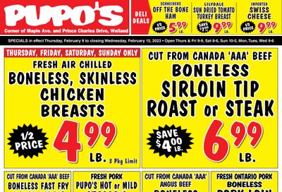 Pupo's Food Market Flyer February 9 to 15