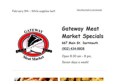 Gateway Meat Market Flyer February 9 to 15