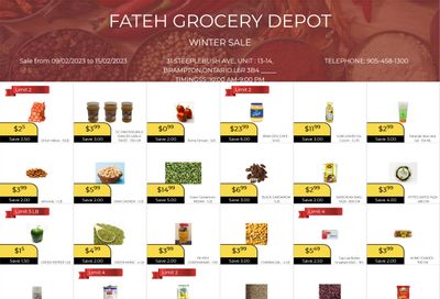 Fateh Grocery Depot Flyer February 9 to 15