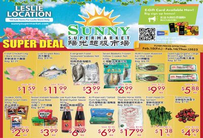 Sunny Supermarket (Leslie) Flyer February 10 to 16