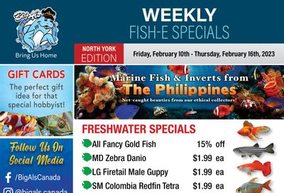 Big Al's (North York) Weekly Specials February 10 to 16