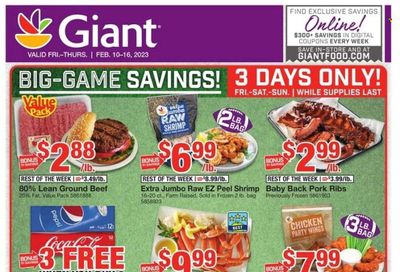 Giant Food (DE, MD, VA) Weekly Ad Flyer Specials February 10 to February 16, 2023