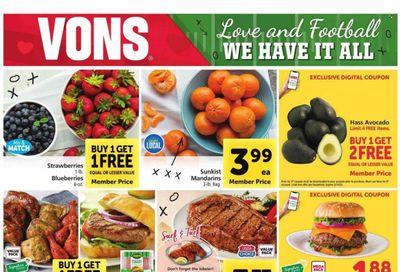 Vons (CA) Weekly Ad Flyer Specials February 8 to February 14, 2023