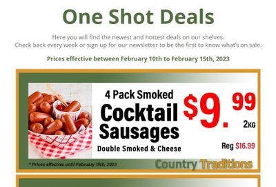 Country Traditions One-Shot Deals Flyer February 10 to 15
