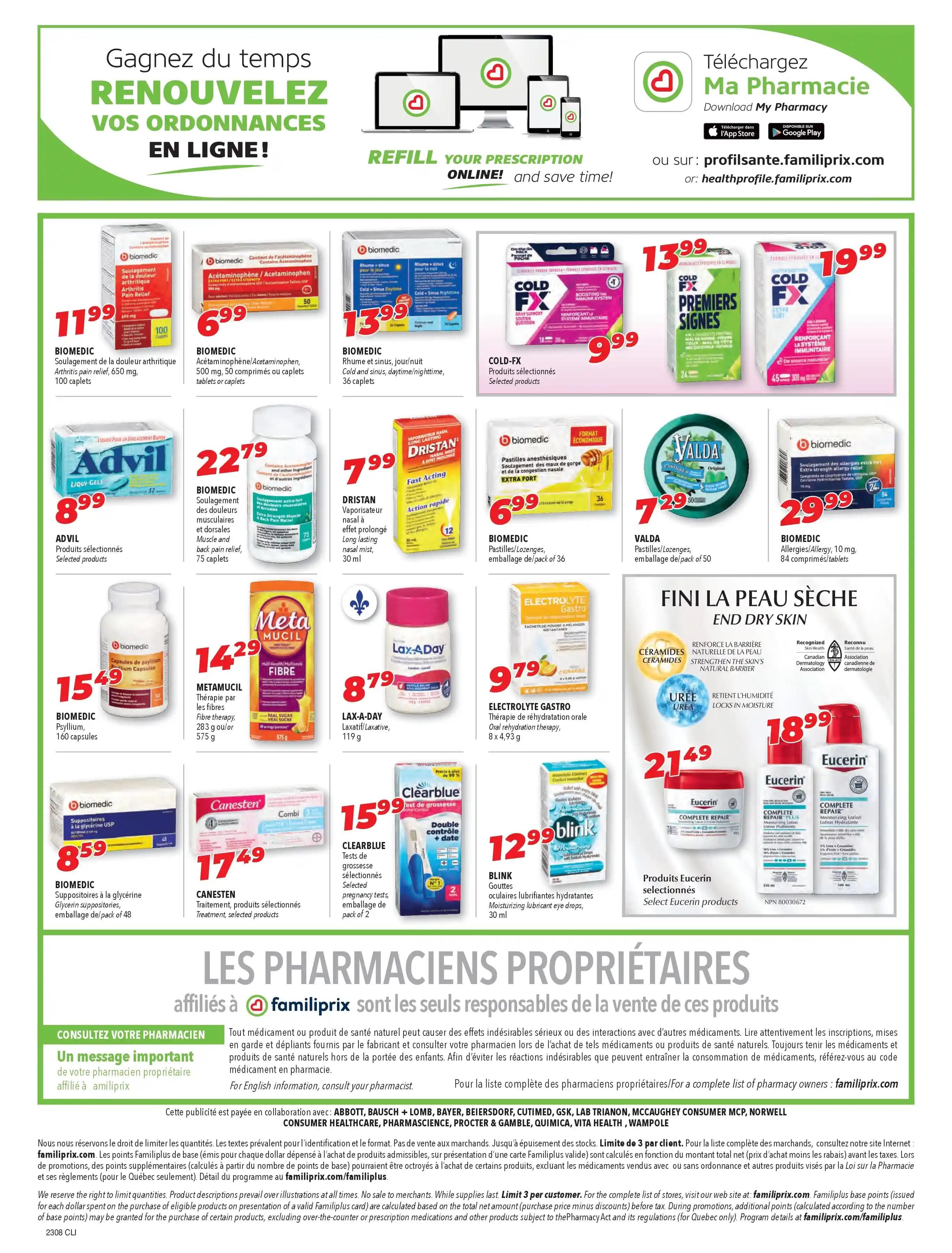 Familiprix Clinique Flyer February 16 to 22