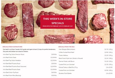 Denninger's Weekly Specials February 15 to 21