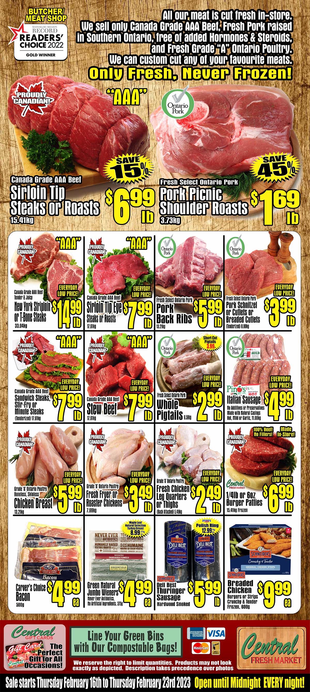 Central Fresh Market Flyer February 16 to 23