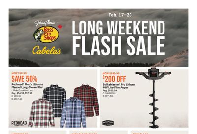 Cabela's Long Weekend Flash Sale Flyer February 17 to 20