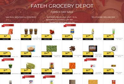 Fateh Grocery Depot Flyer February 16 to 22