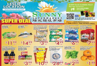 Sunny Supermarket (Leslie) Flyer February 17 to 23