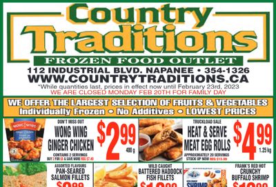 Country Traditions Flyer February 16 to 23