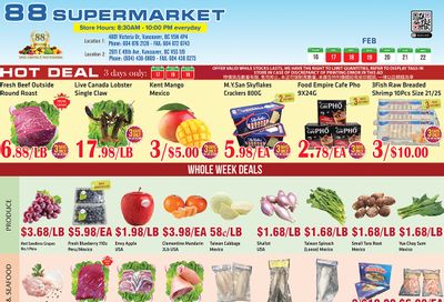 88 Supermarket Flyer February 16 to 22