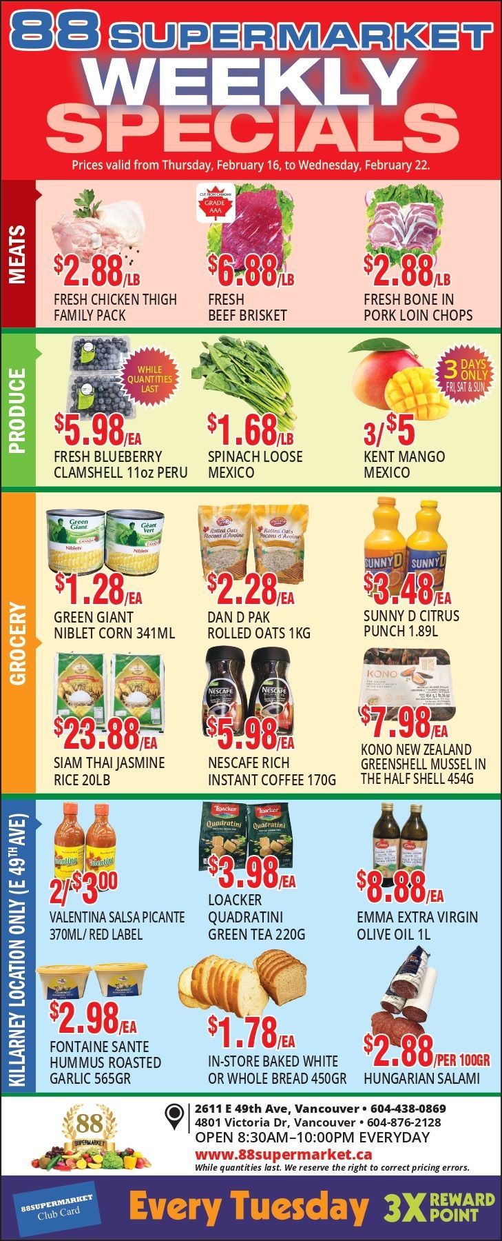 88 Supermarket Flyer February 16 to 22
