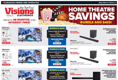 Visions Electronics Home Theatre Savings Flyer February 17 to 23