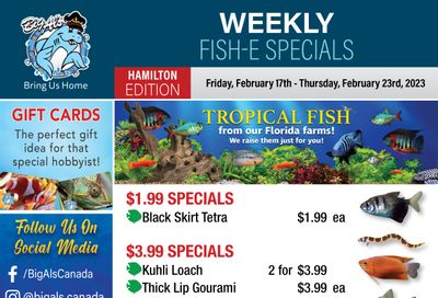 Big Al's (Hamilton) Weekly Specials February 17 to 23