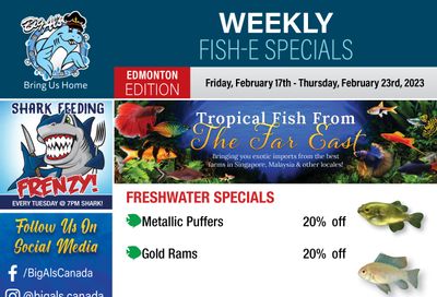 Big Al's (Edmonton) Weekly Specials February 17 to 23