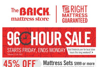 The Brick Mattress Store Flyer February 17 to March 1