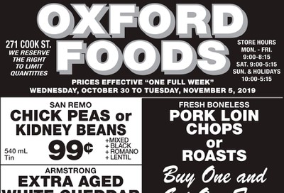 Oxford Foods Flyer October 30 to November 5
