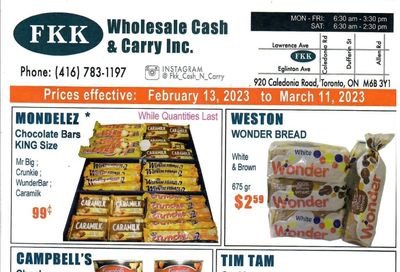 FKK Wholesale Cash & Carry Flyer February 13 to March 11