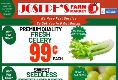 Joseph's Farm Market Flyer April 29 to May 4