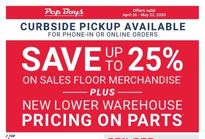 Pep Boys Weekly Ad & Flyer April 26 to May 23