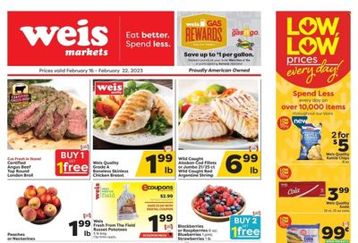 Weis (MD, NY, PA) Weekly Ad Flyer Specials February 16 to February 22, 2023