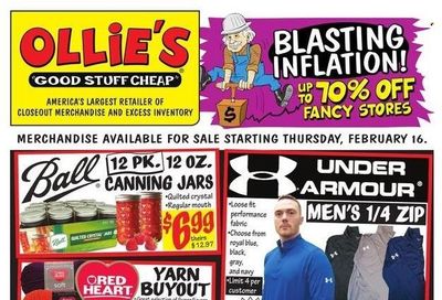 Ollie's Bargain Outlet Weekly Ad Flyer Specials February 16 to February 22, 2023