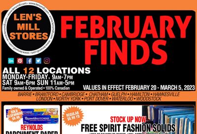 Len's Mill Stores Flyer February 20 to March 5