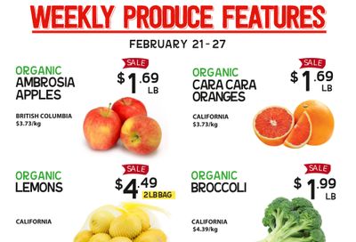 Pomme Natural Market Weekly Produce Flyer February 21 to 27