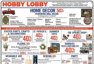 Hobby Lobby Weekly Ad Flyer Specials February 19 to February 26, 2023