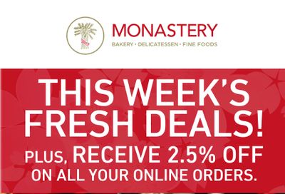 Monastery Bakery Flyer February 22 to March 1