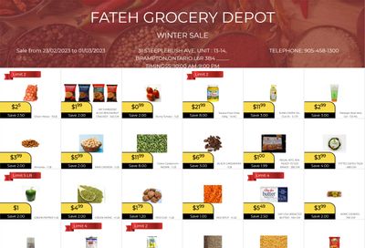 Fateh Grocery Depot Flyer February 23 to March 1