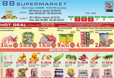 88 Supermarket Flyer February 23 to March 1