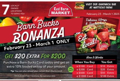 Red Barn Market Flyer February 23 to March 1