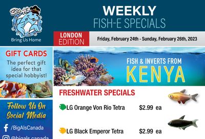 Big Al's (London) Weekend Specials February 24 to 26